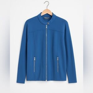 Lauren Ralph Lauren Blue Knit Cardigan Sweater Jacket, Size 1X